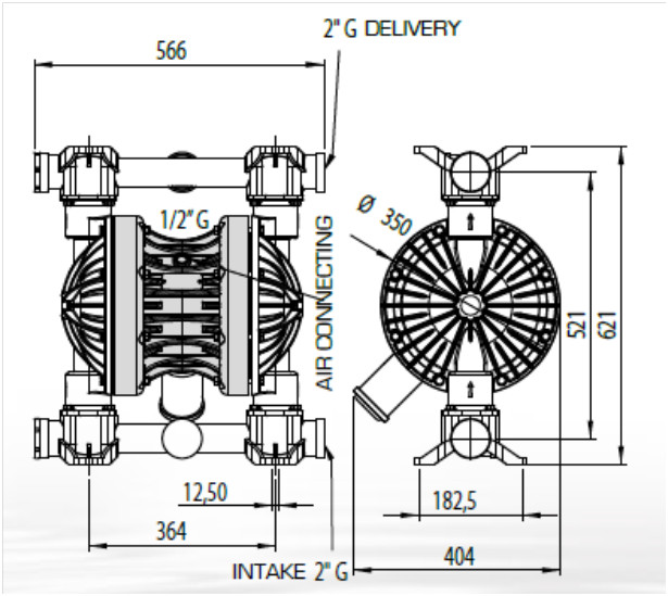 pompy membranowe boxer 502 metal wymiary